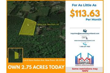 VA, New Point, 2.75 Acres Horn Harbor Ave, Lot 0